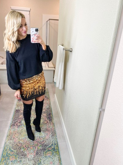 amazon sequin mini skirt