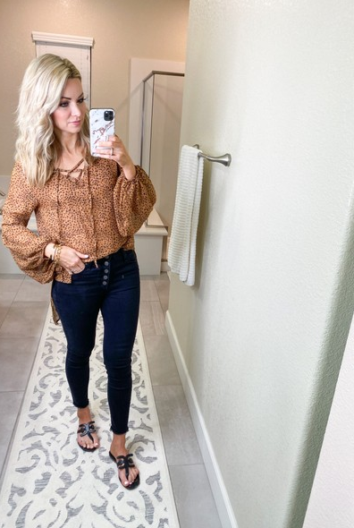 leopard blouse
