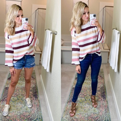 stripe sweater