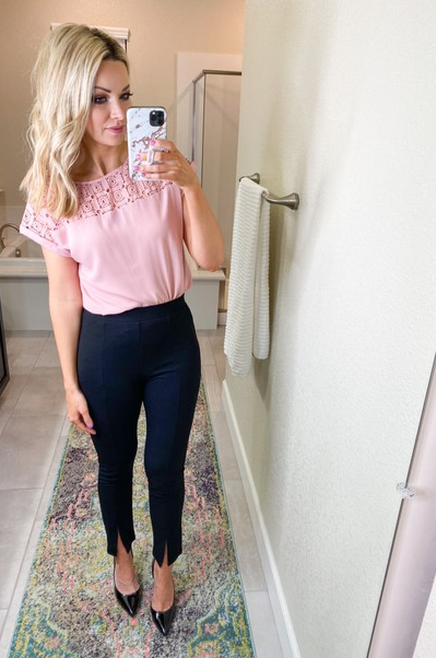 pink blouse