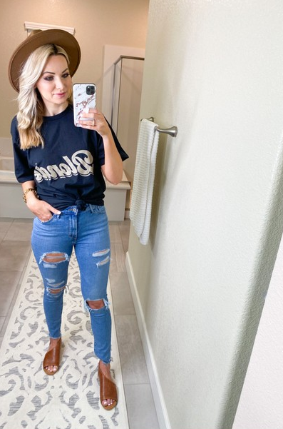 blonde tee
