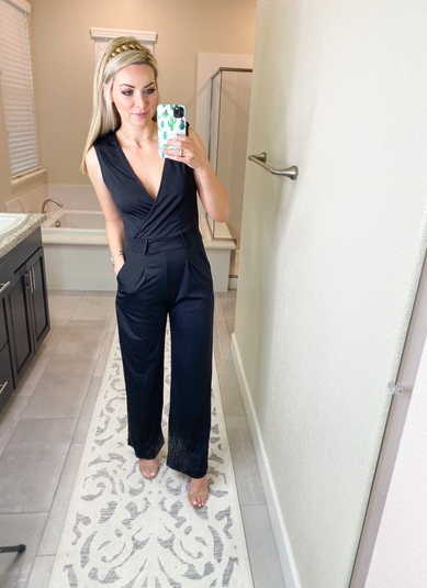 black jumpsuit